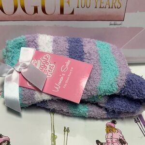 ❣️5|$25❣️Women's Cozy Striped Socks - Purple, Blue, White